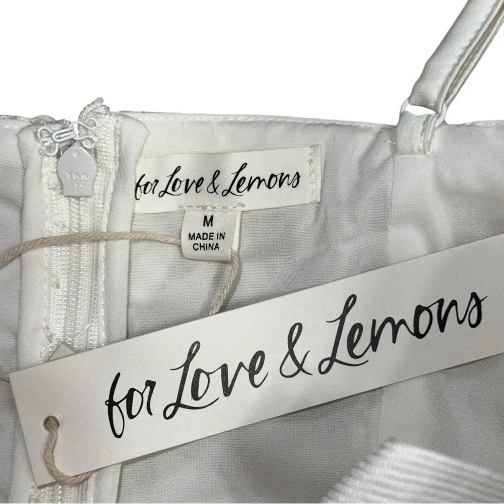 For Love & Lemons White Lily Bodysuit Bridal Gown Womens M - Picture 5 of 9
